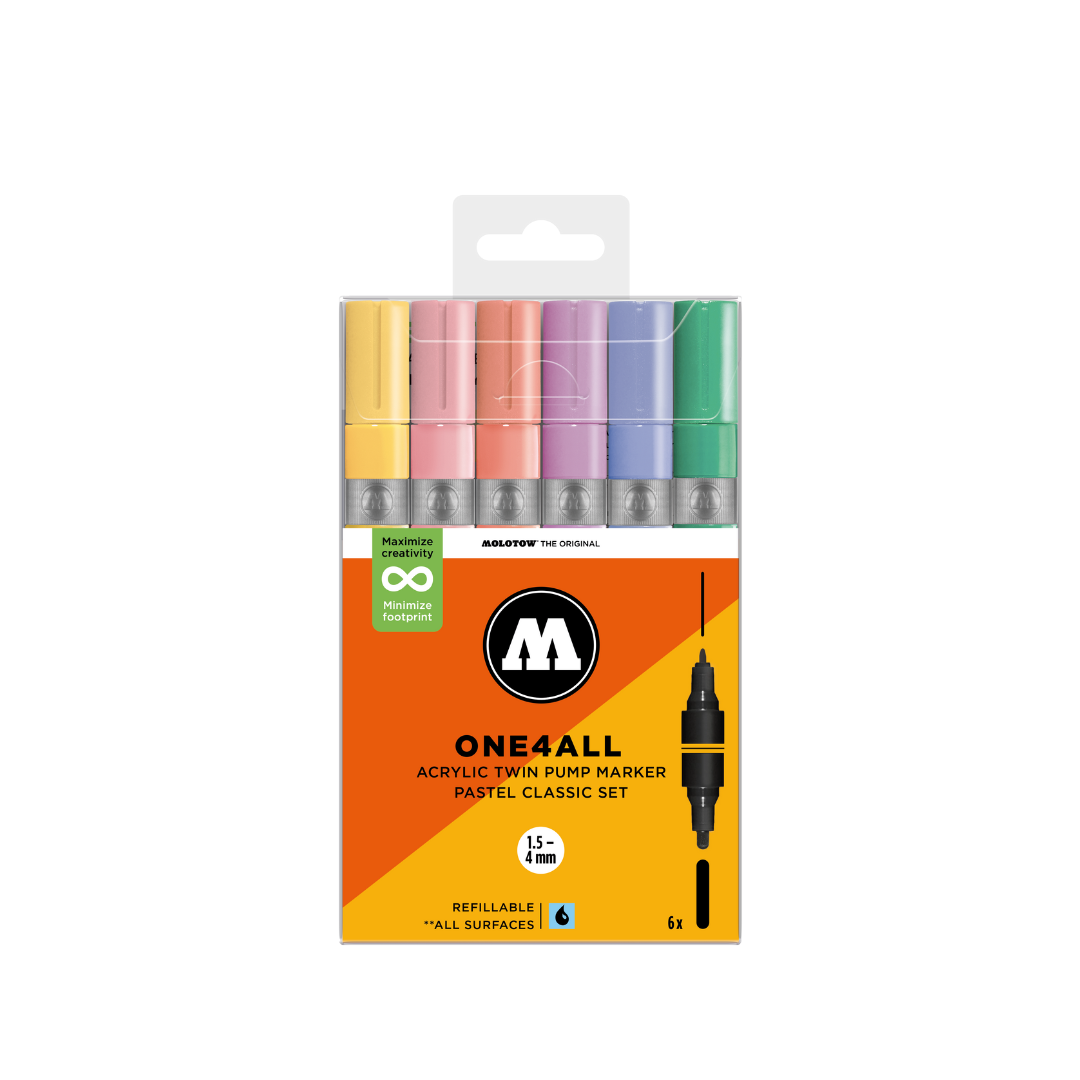 MOLOTOW ONE4ALL Marker Set Twin - Pastel Classic image 0