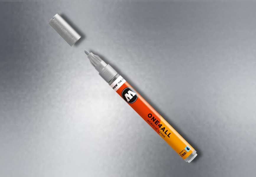 MOLOTOW ONE4ALL Marker 127HS - 227 Metallic Silver image