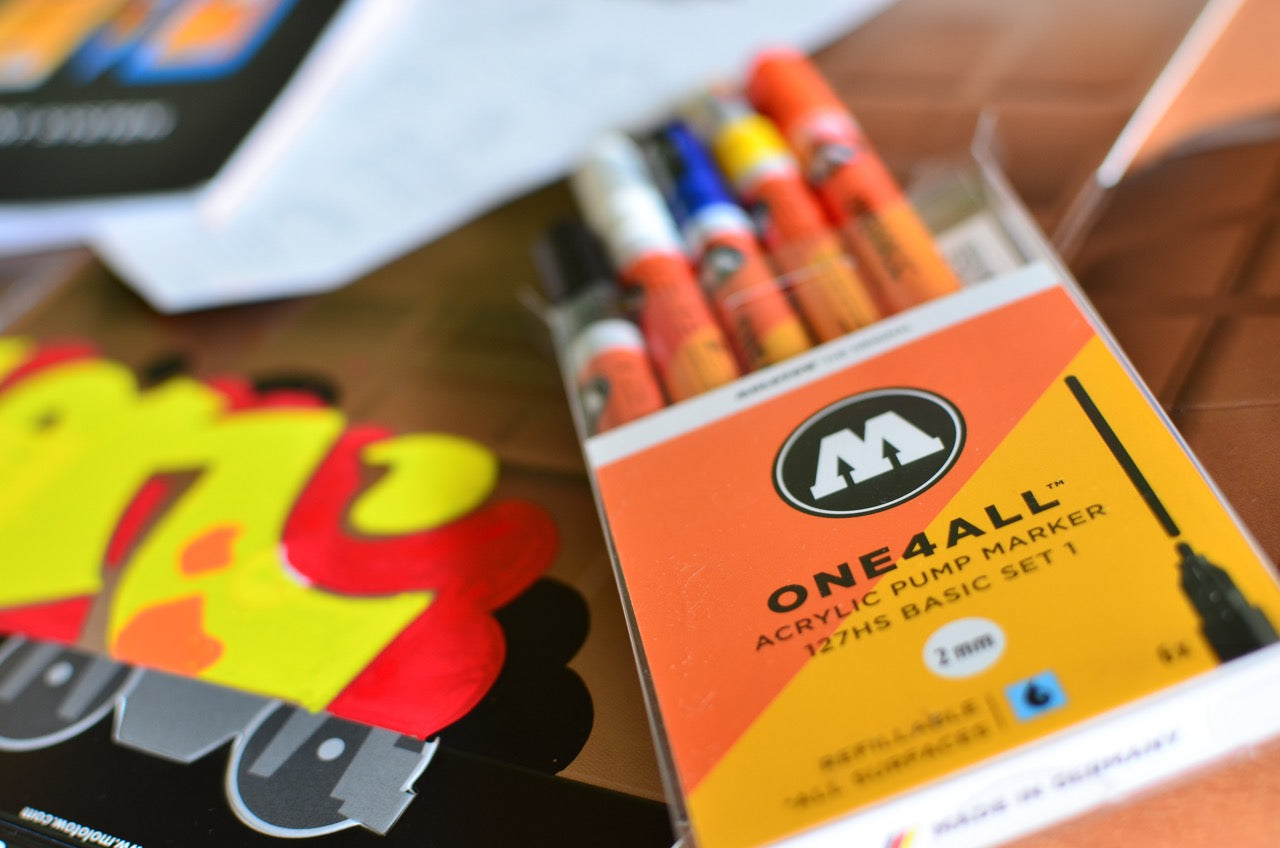MOLOTOW ONE4ALL Marker Set 127HS - Blue image 1