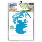 QBIX Stencil 2 Layer - Plastic - Idols - Tupac image 0
