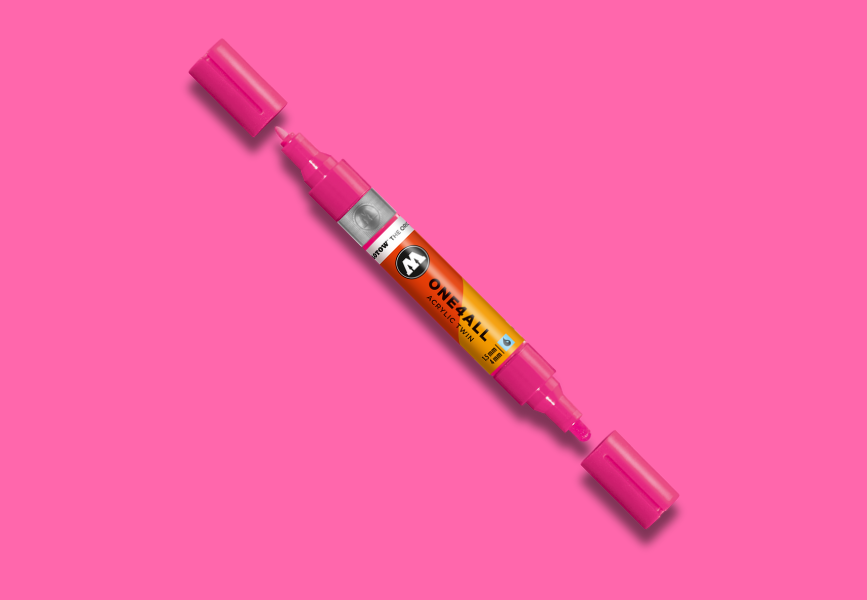 MOLOTOW ONE4ALL Marker Twin - 217 Neon Pink image