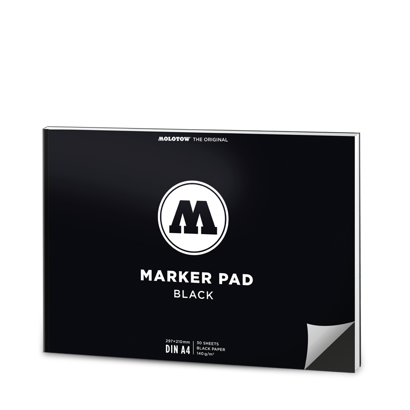 MOLOTOW Marker Pad A4 - Black Paper image 0