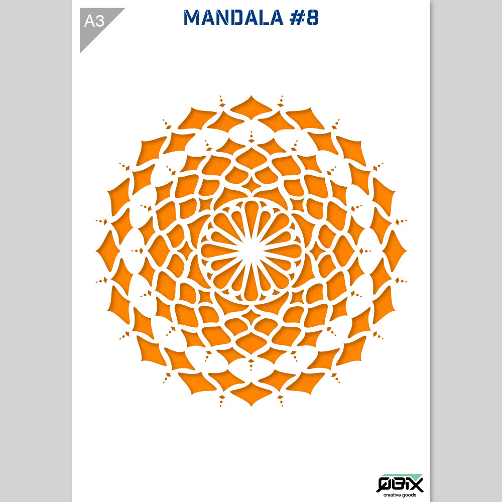 QBIX Stencil 1 Layer - Plastic - Mandala 8 image 2