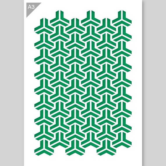 QBIX Stencil 1 Layer - Plastic - Pattern - Escher image 0