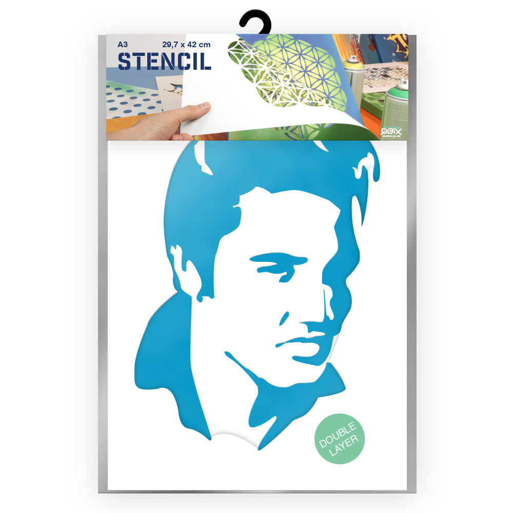 QBIX Stencil 2 Layer - Plastic - Idols - Elvis Presley image 0
