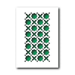 QBIX Stencil 1 Layer - Plastic - Tile Pattern - Morroccan Star and Cross image 0