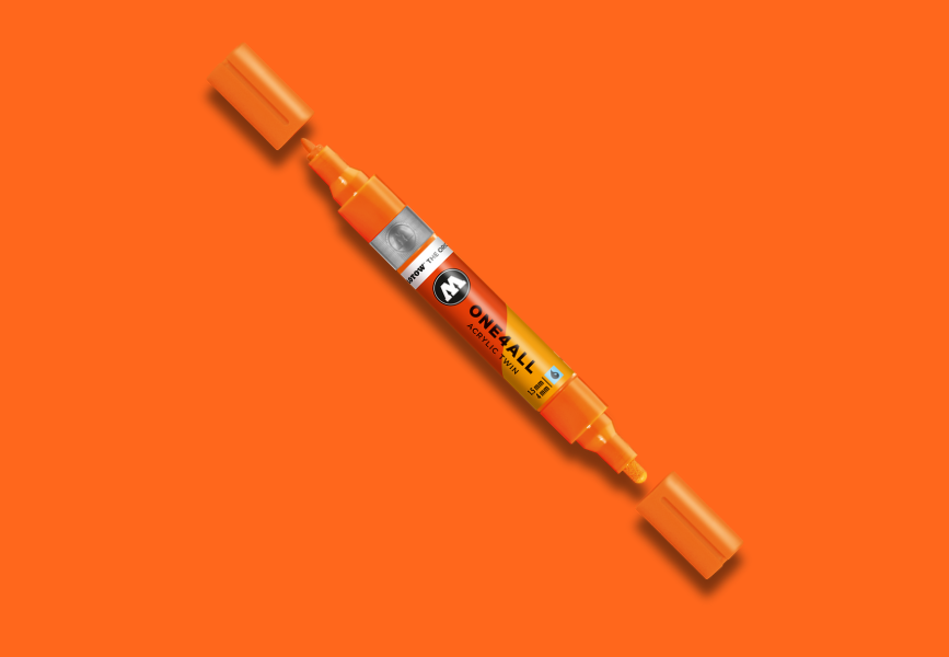 MOLOTOW ONE4ALL Marker Twin - 218 Neon Orange image