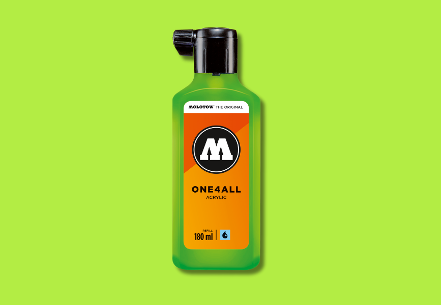 MOLOTOW ONE4ALL Refill 180ml - 219 Neon Green Fluorescent image