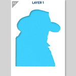 QBIX Stencil 2 Layer - Plastic - Idols - Lemmy (Motorhead) image 1