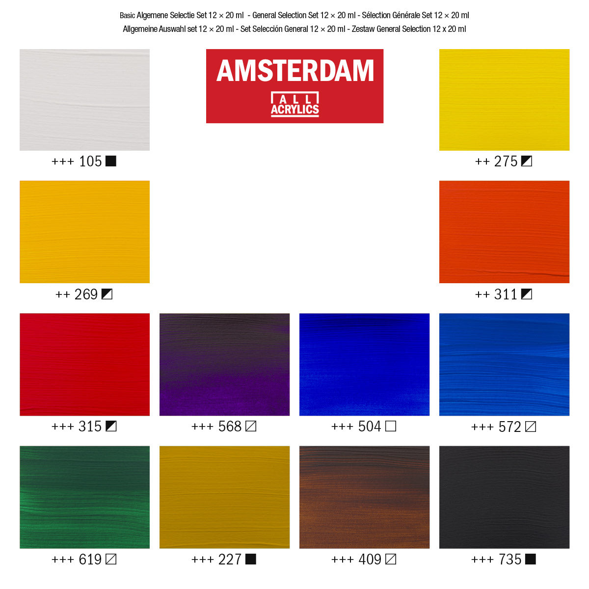 Amsterdam Acrylic Set - 12x 20ml - General image 2