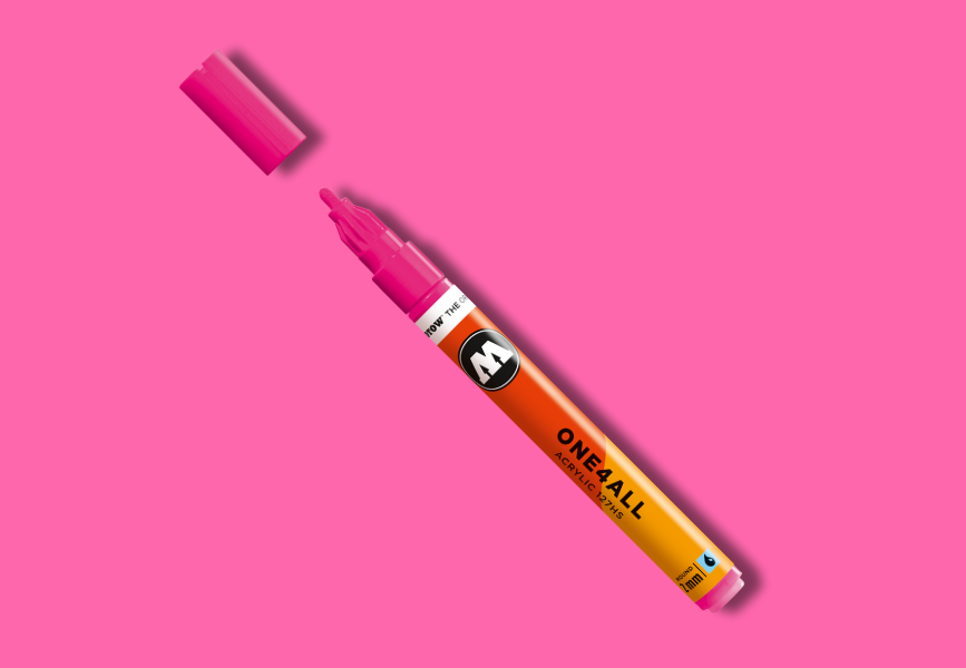 MOLOTOW ONE4ALL Marker 127HS - 217 Neon Pink Fluorescent image