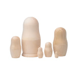 Blank Wooden Babushka - Raw Wood - 15cm 5pc image