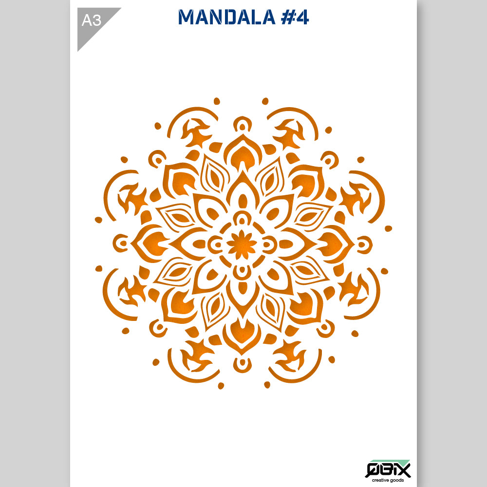 QBIX Stencil 1 Layer - Plastic - Mandala 4 image 1