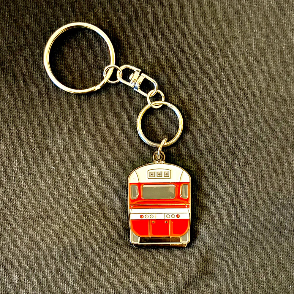 Enamel Train Keyring - NSW XPT New &amp; Old image 2