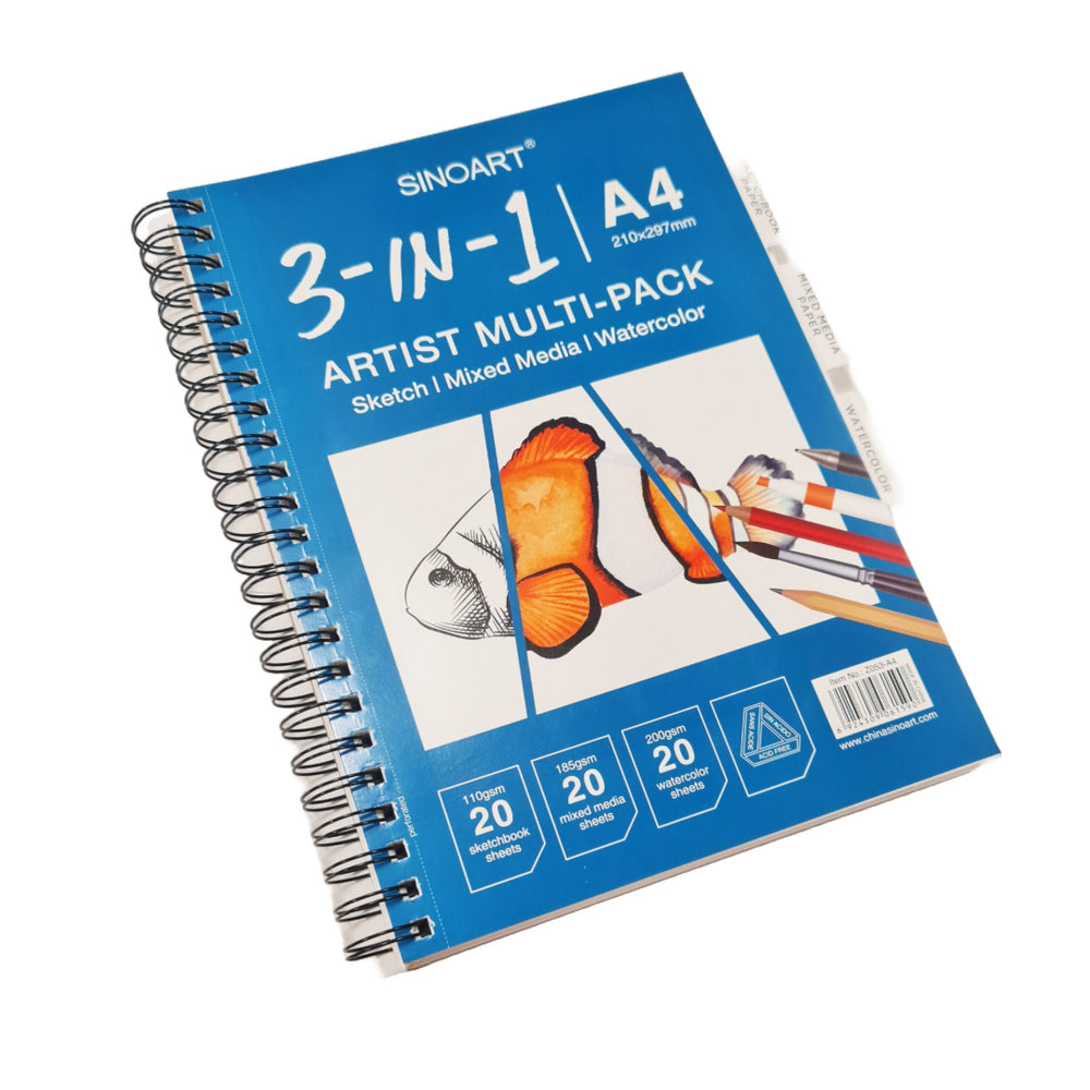 3-in-1 Sketchbook A4 image 0