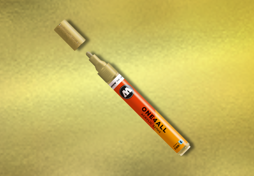 MOLOTOW ONE4ALL Marker 227HS - 228 Metallic Gold image