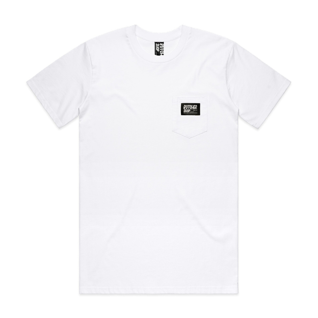 Cleaver Label Pocket Tee - White image 0
