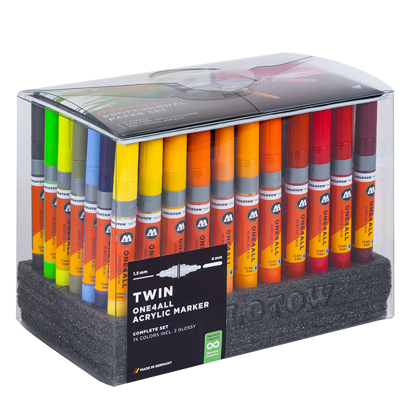 MOLOTOW ONE4ALL Marker Set Twin - 74pc image 0