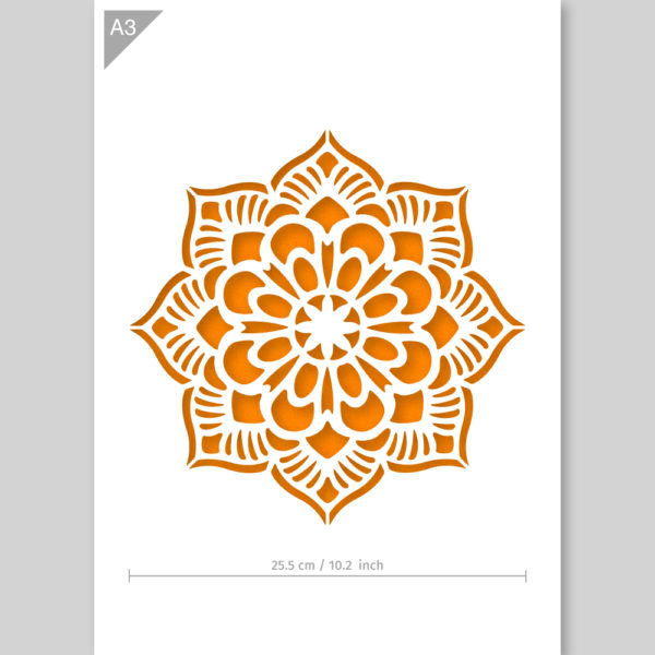 QBIX Stencil 1 Layer - Mandala 15 image 1