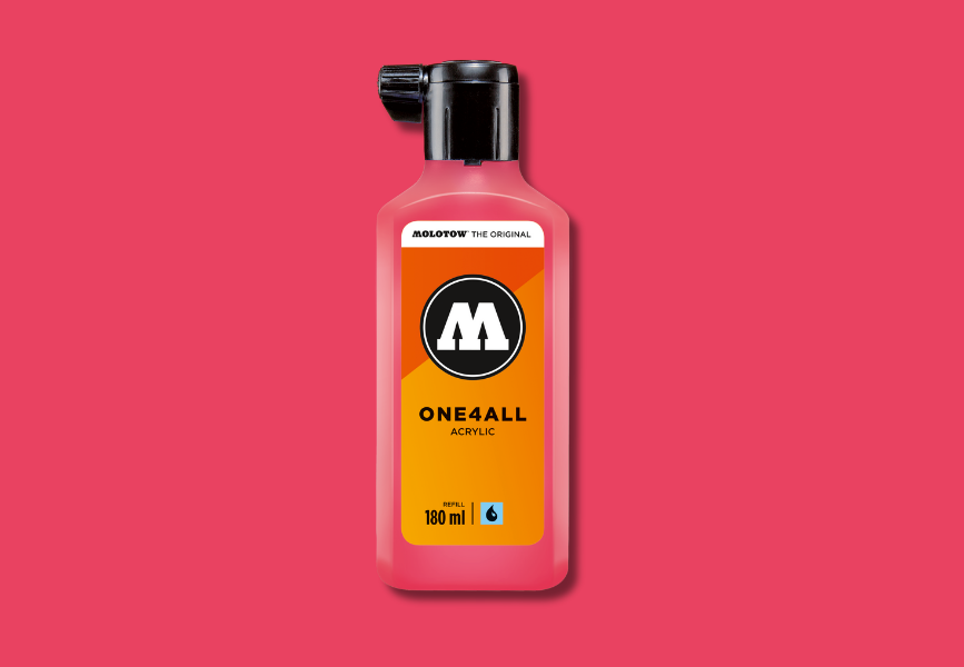 MOLOTOW ONE4ALL Refill 180ml - 262 Neon Red image