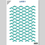 QBIX Stencil 3 Layer - Plastic - Pattern 3D - Fishnet image 4