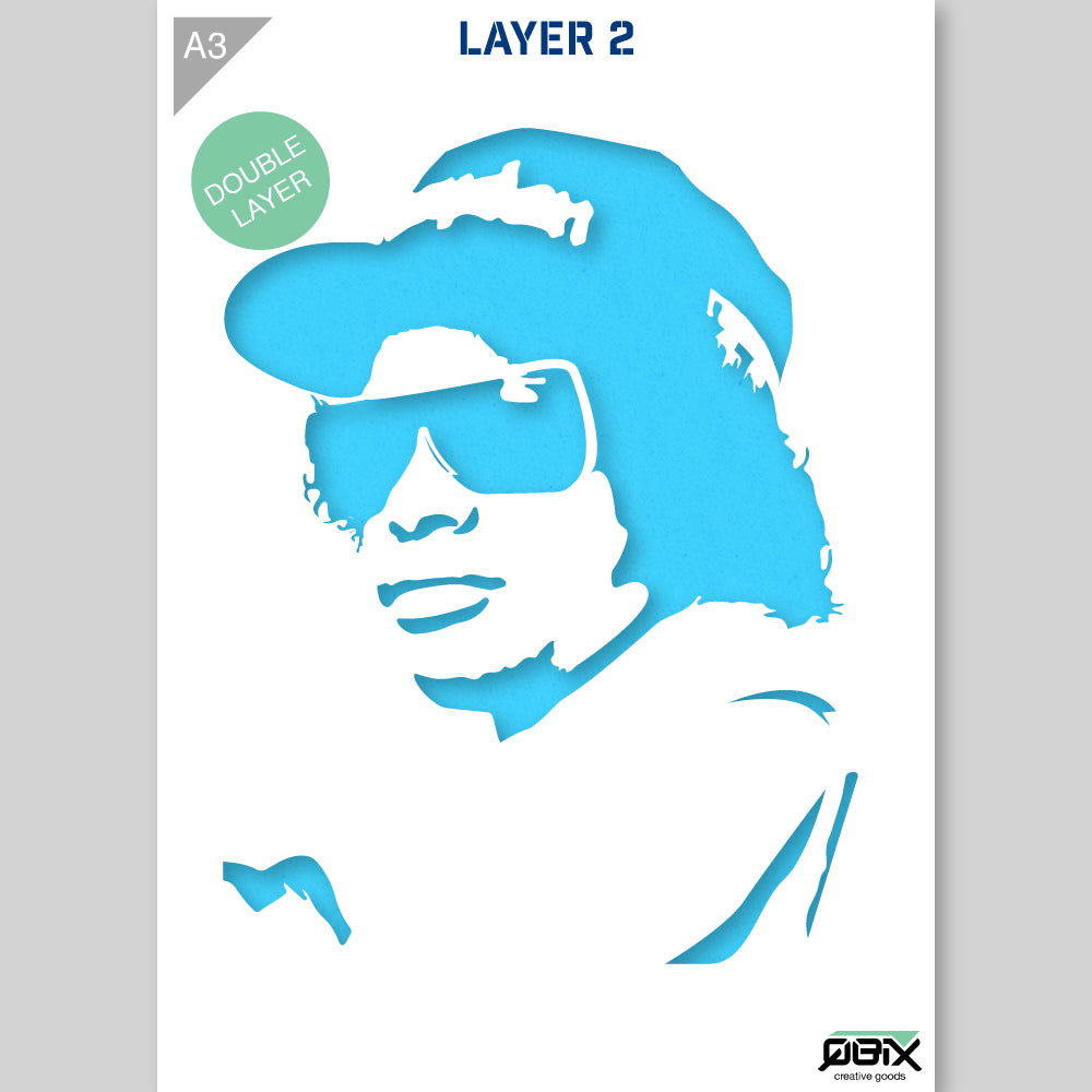 QBIX Stencil 2 Layer - Plastic - Idols - Eazy-E image 3