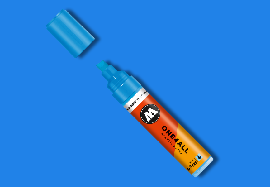 MOLOTOW ONE4ALL Marker 327HS - 161 Middle Shock Blue image