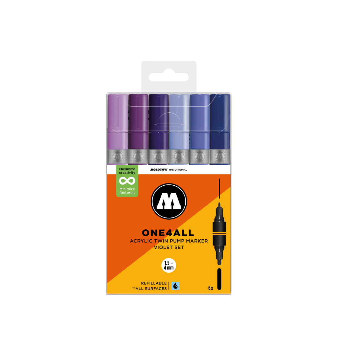 MOLOTOW ONE4ALL Marker Set Twin - Violet image 0