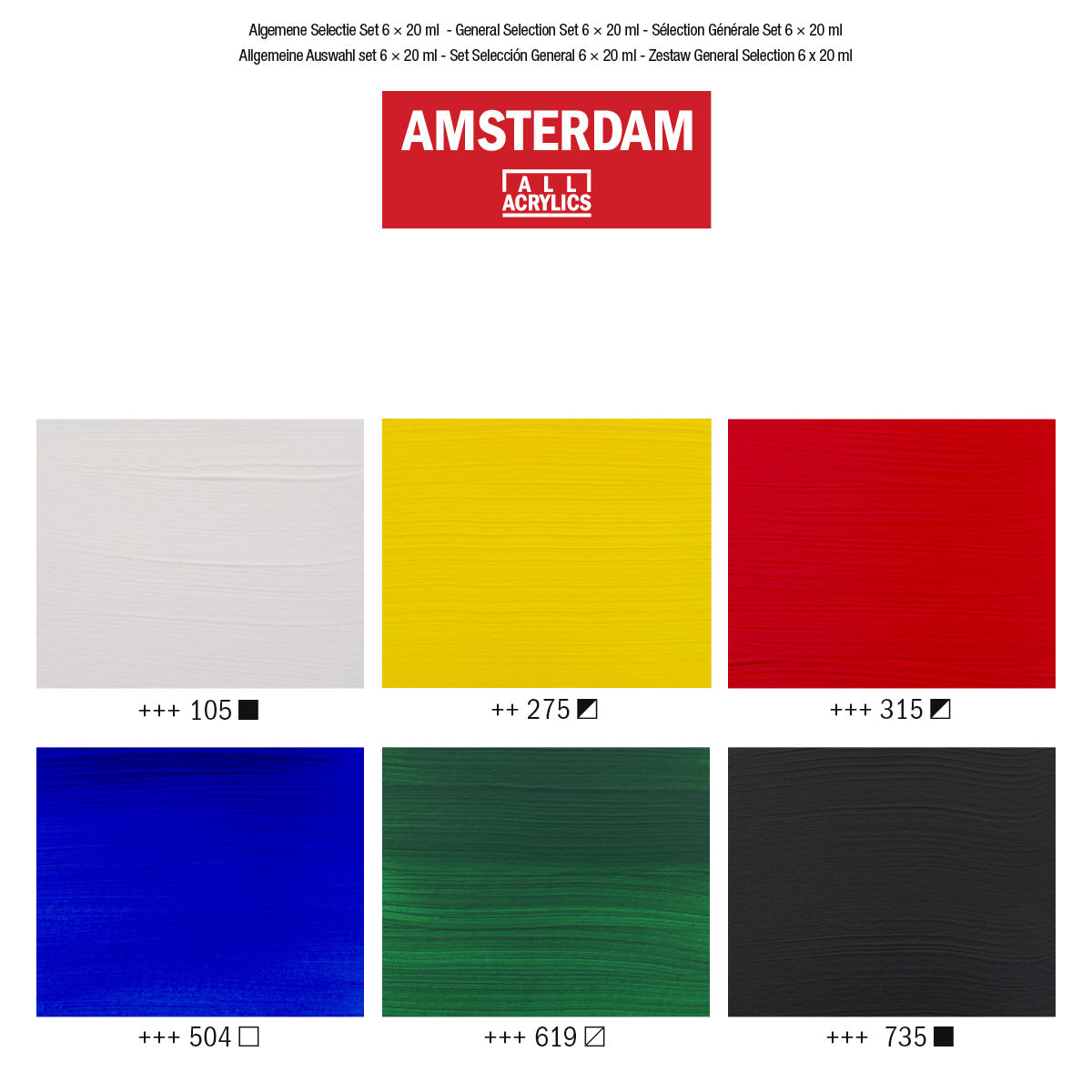 Amsterdam Acrylic Set - 6x 20ml - image 2