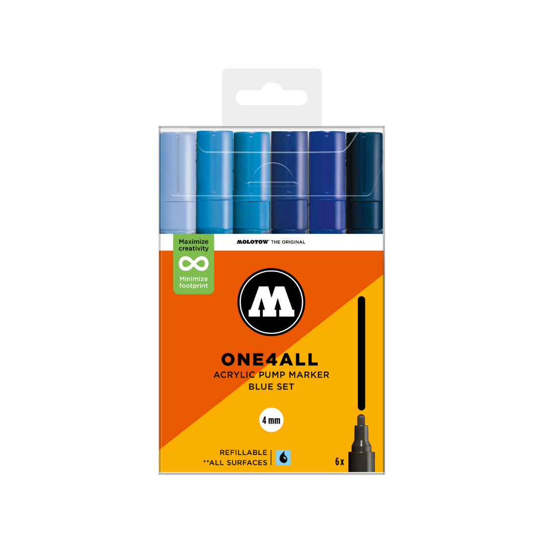 MOLOTOW ONE4ALL Marker Set 227HS - Blue image 0