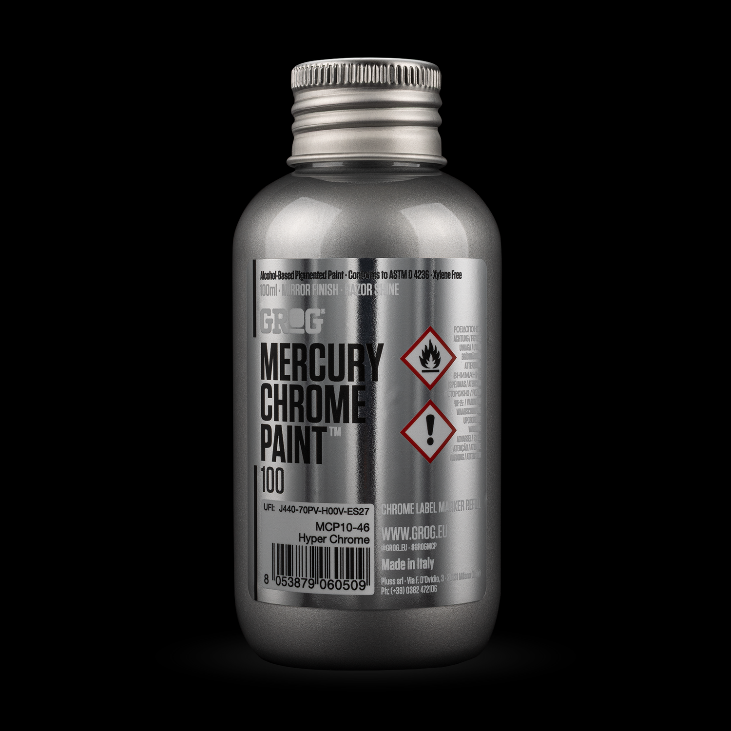 GROG Mercury Chrome Paint 100 Hyper Chrome image 2