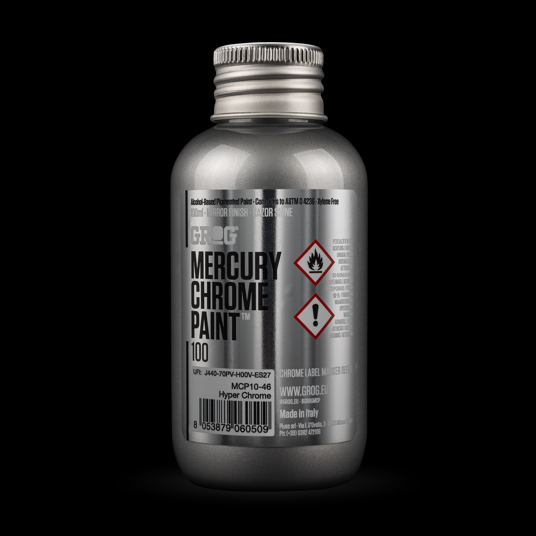 GROG Mercury Chrome Paint 100 Hyper Chrome image 2