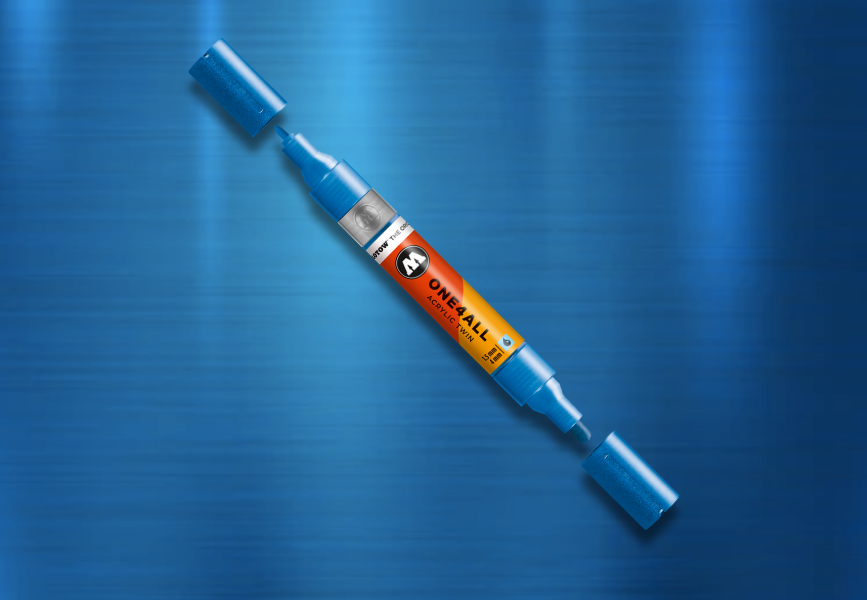 MOLOTOW ONE4ALL Marker Twin - 224 Metallic Blue image