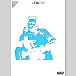 QBIX Stencil 2 Layer - Plastic - Idols - Johnny Cash image 1