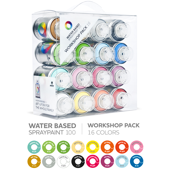 MTN Water Based 100ml Workshop Pack - 16 Cans image 0