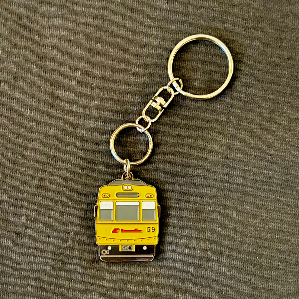 Enamel Train Keyring - QR EMU New &amp; Old image 1