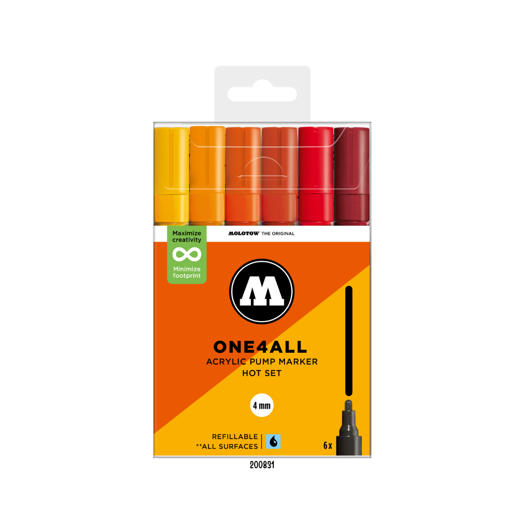 MOLOTOW ONE4ALL Marker Set 227HS - Hot image 0