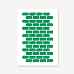 QBIX Stencil 1 Layer - Plastic - Pattern - Brick Wall image 2