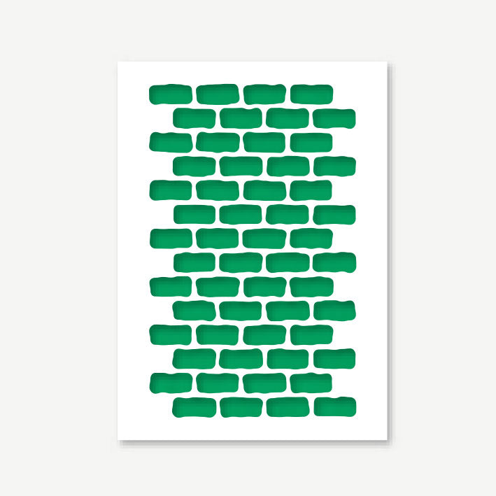 QBIX Stencil 1 Layer - Plastic - Pattern - Brick Wall image 2