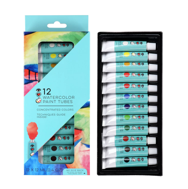 Watercolor Paint Tubes - Set of 12 image 0