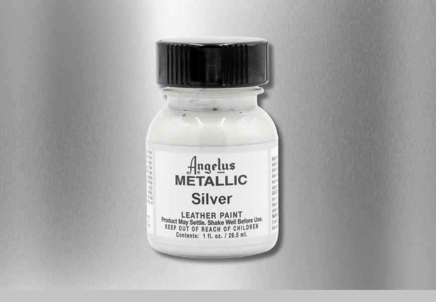 Acrylic Leather Paint - Metallic - Silver image