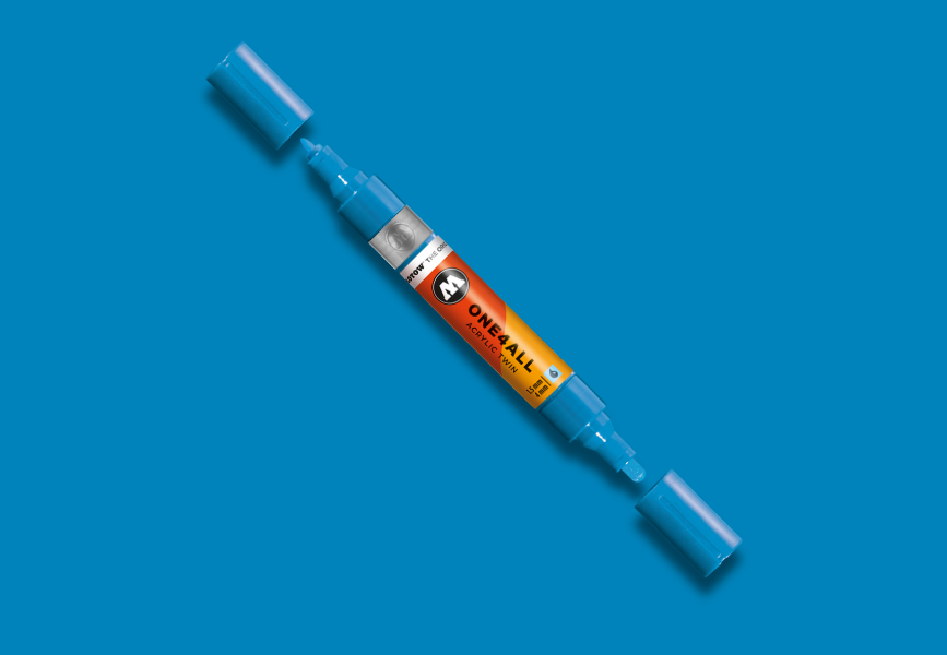 MOLOTOW ONE4ALL Marker Twin - 230 Shock Blue image