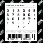 QBIX Plastic Stencil Set - Number Modern - Small image 5