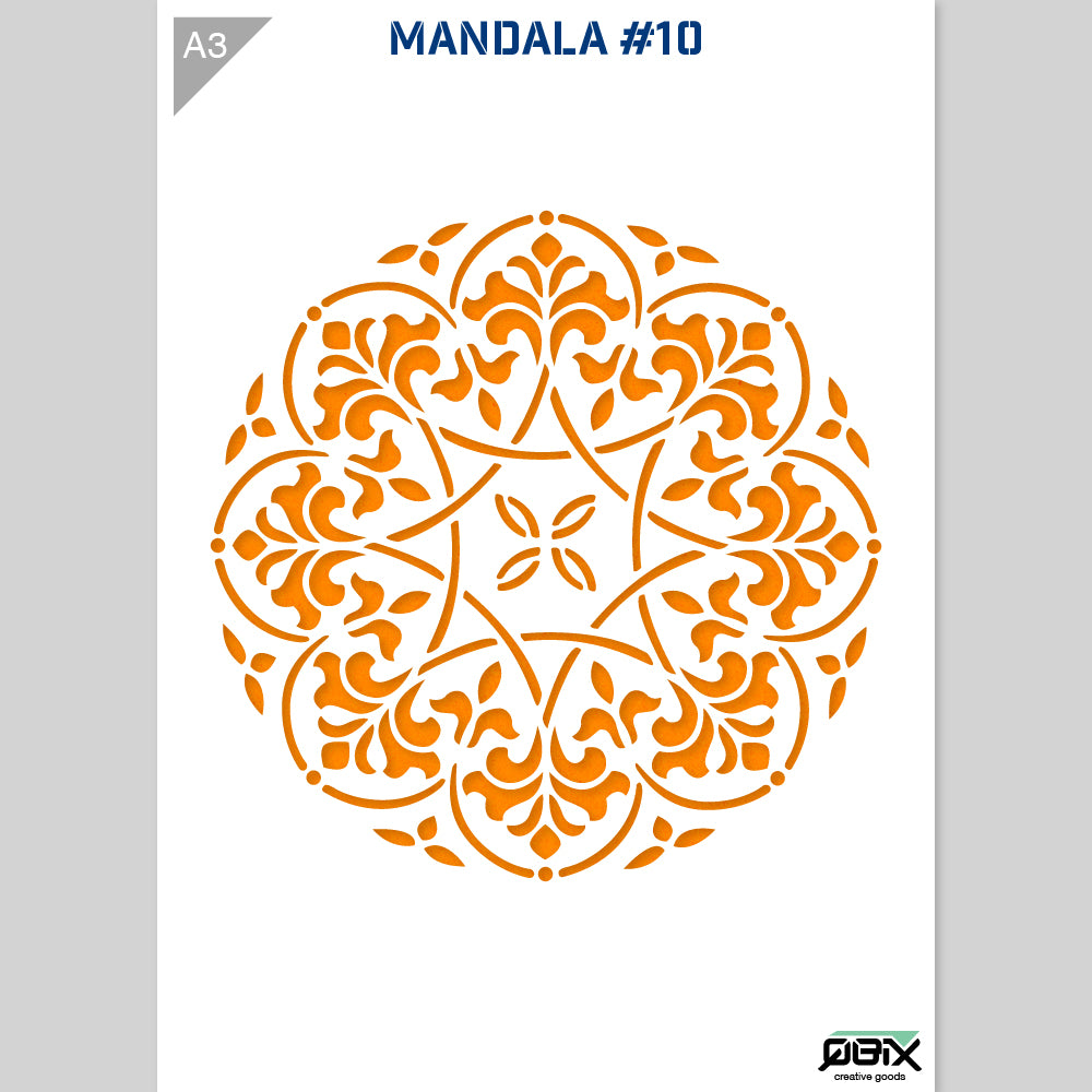 QBIX Stencil 1 Layer - Plastic - Mandala 10 image 2