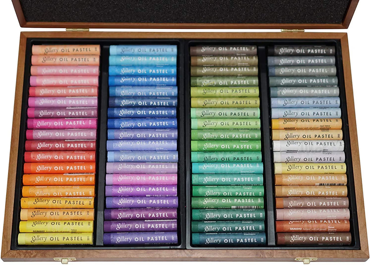 Gallery Artists Soft Oil Pastels Wooden Box - 72pc