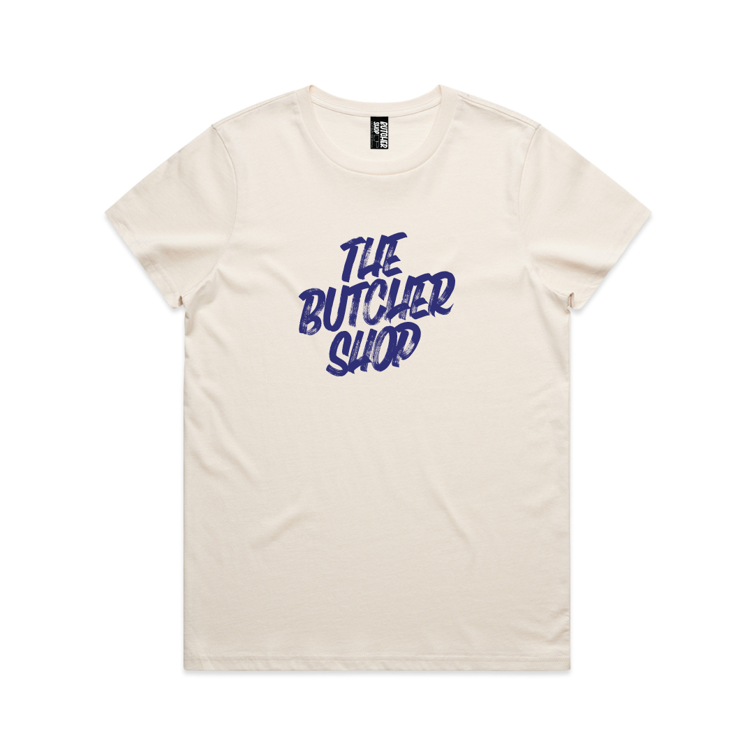 Brush Script Tee - Womens - Ecru, Womens S image