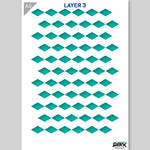 QBIX Stencil 3 Layer - Plastic - Pattern 3D - Cube image 4