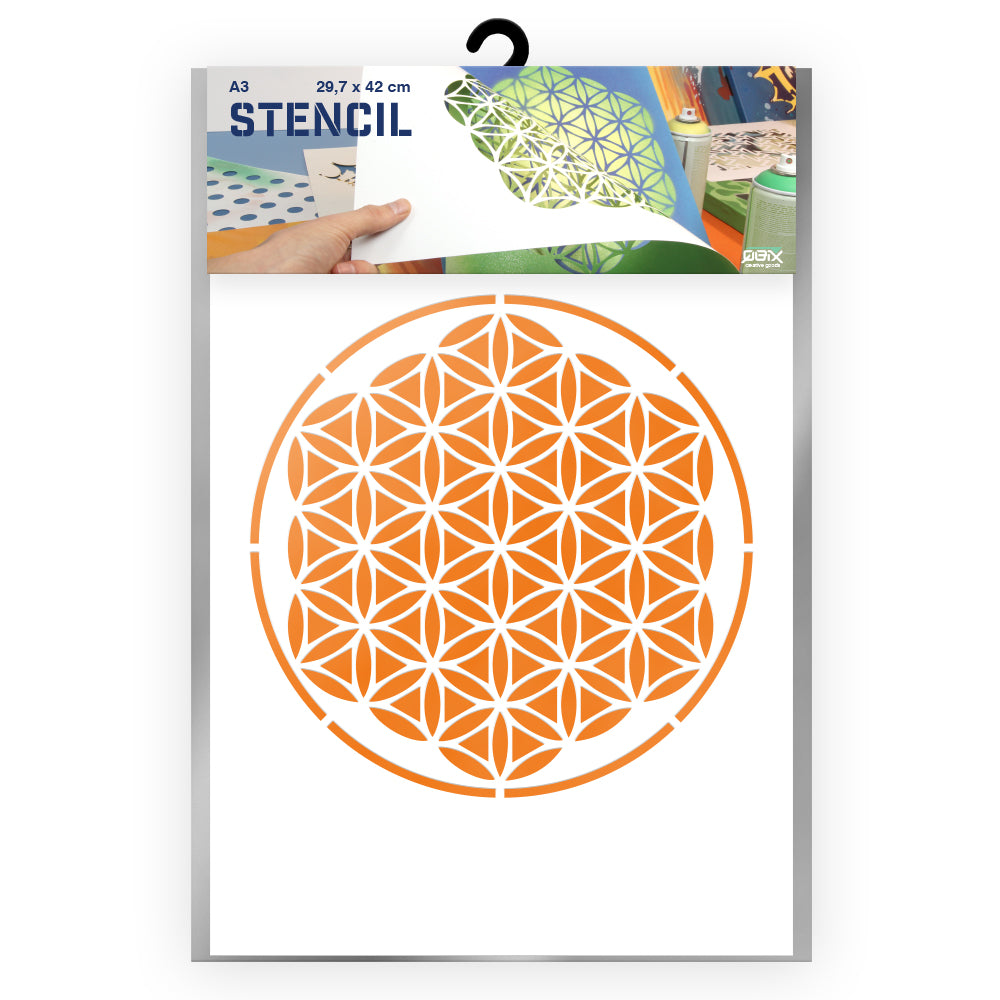 QBIX Stencil 1 Layer - Plastic - Mandala 2 image 0