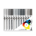 MOLOTOW Aqua Color Marker 12pc Set - Grey image 0