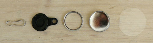 Button Badge Parts 25mm Zipper Pull image 1